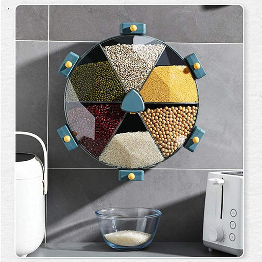 Wall-Mounted Grain Compartments Dry Food Dispenser - ArtInk eXpress 